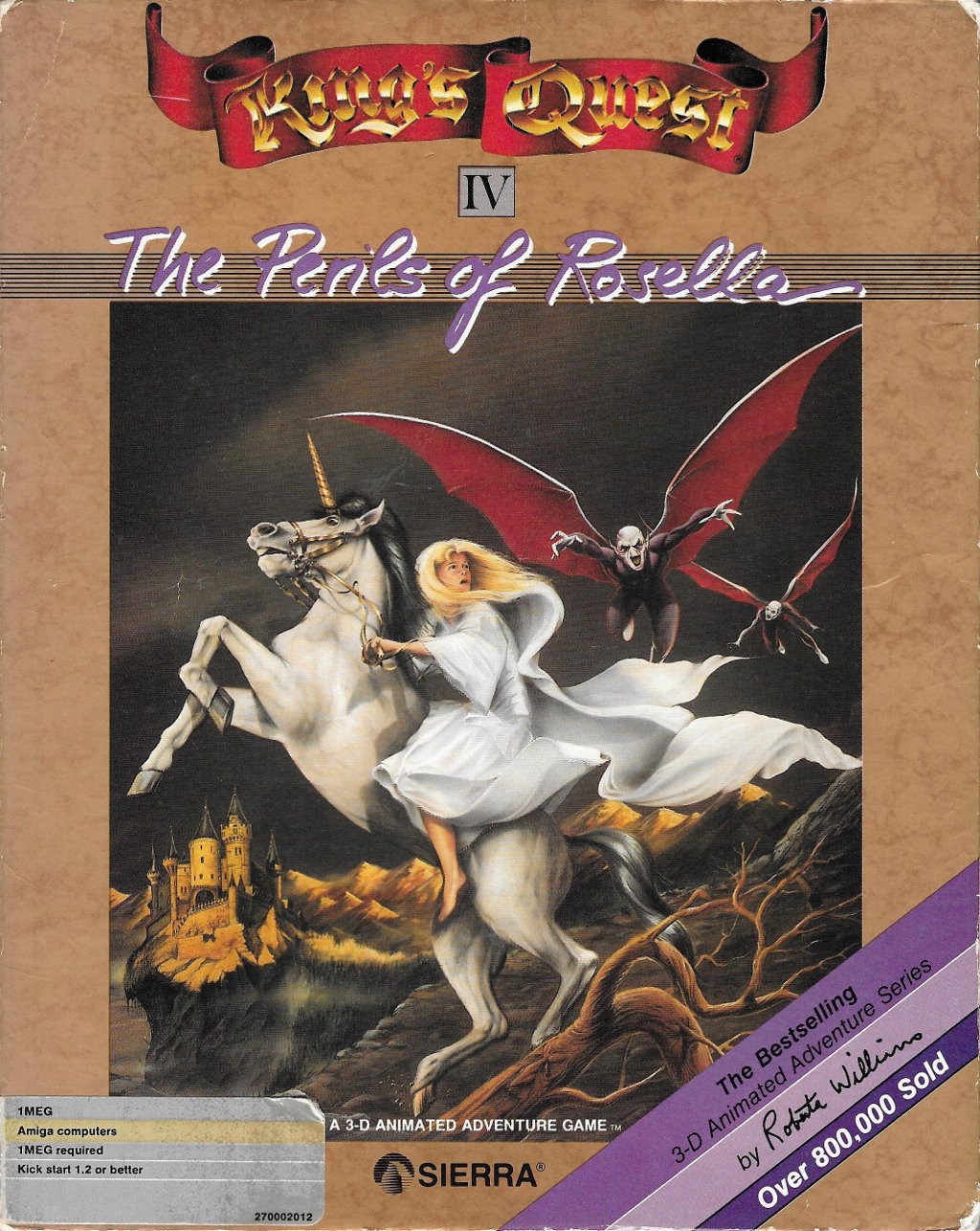 King's Quest IV: The Perils Of Rosella box art for Amiga